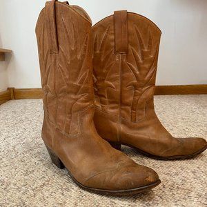 Vintage Jean Pier Clemente Brown Cowboy Boots
